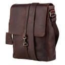 BURKELY Kožená taška messenger Antique Avery  8007918.56.20 hnedá