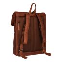 BURKELY Kožený batoh Antique Avery 8005366.56.24 koňaková zadná strana