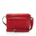 Castelijn & Beerens Babette Nappa Crossbody Dámska kožená kabelka s klopou 219650 červená - zadná strana