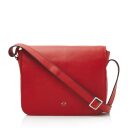 Castelijn & Beerens Dámska kožená kabelka s klopou 219650 Babette Nappa Crossbody červená - predná strana