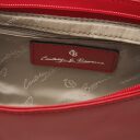 Castelijn & Beerens Dámska kožená RFID kabelka Babette Nappa Clutch 219810 červená - s otvorenou klopou