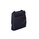 ESTELLE Dámsky kožený batôžtek kabelka 2v1 Sofie čierno-červený bočný pohľad
