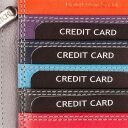 Dámska kožená peňaženka PATCHI 61 RFID 3001020.61.10 čierna / multicolor - sloty na karty a doklady