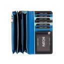 Dámska kožená RFID peňaženka BURKELY PATCHI 3001020.61.30 modrá / multicolor