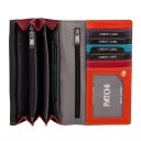 Dámska kožená peňaženka PATCHI WALLET RFID 3001036.61.10 čierna / multicolor - priehradky na bankovky a sloty na karty