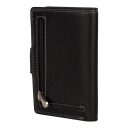 RFID Kožená mini peňaženka BURKELY PATCHI 3001022.61.10 čierna / multicolor