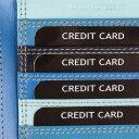 Kožená mini peňaženka PATCHI 61 RFID WALLET 3001022.61.30 modrá / multicolor - sloty na karty