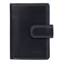 Patchi Kožená mini peňaženka RFID 3001022.61.30 modrá / multicolor - predná strana