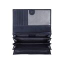 The Chesterfield Brand Dámska kožená peňaženka RFID Hampton C08.037310 modrá - otvorená