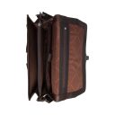 The Chesterfield Brand Kožená aktovka na notebook Stuttgart C40.107101 hnedá - otvorená