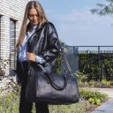 The Chesterfield Brand Kožená cestovná taška - weekender C20.001300 Liam čierna cez rameno