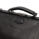 The Chesterfield Brand Kožená cestovná taška - weekender C20.004300 Corfu čierna logo