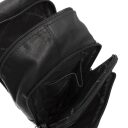 The Chesterfield Brand Kožená crossbody taška Riga C58.028400 čierna priehradky