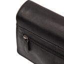 Dámska kožená kabelka The Chesterfield Brand Lucca C48.127000 čierna - zipsová priehradka na zadnej strane