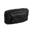 Kožená kľúčenka The Chesterfield Brand RFID C08.041300 Corey čierna zipsová kapsa