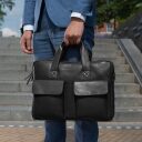 The Chesterfield Brand Kožená taška na notebook 15,6" Ethan C40.104000 čierna