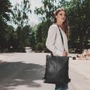 The Chesterfield Brand Kožený batoh - shopper kabelka 2v1 Chelsea C58.023900 čierna