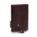 The Chesterfield Brand Malá kožená peňaženka - puzdro na karty RFID C08.044301 Portland hnedé zadné vrecko