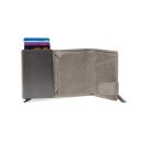 The Chesterfield Brand Malá kožená peňaženka - puzdro na karty RFID Portland C08.044308 grey - otvorená