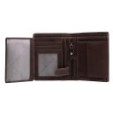 Pánska kožená peňaženka na výšku The Chesterfield Brand RFID Ethel C08.040201 hnedá otvorená