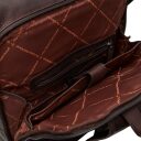 The Chesterfield Brand Roll top kožený batoh na notebook Liverpool C58.030901 hnedý vnútorné priehradky