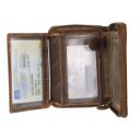Greenburry Zipsová kožená peňaženka RFID Alfie 821A-25 hnedá
